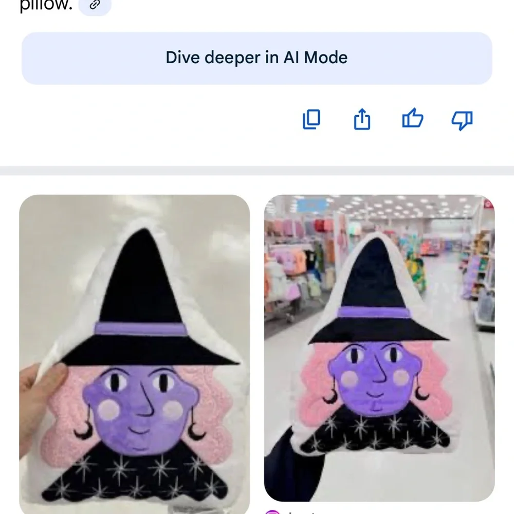 Hyde & EEK! Boutique Target Adorable Witch Decorative Pillow.